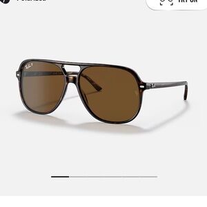 NWOT Ray-ban Bill Polarized Polished Havana